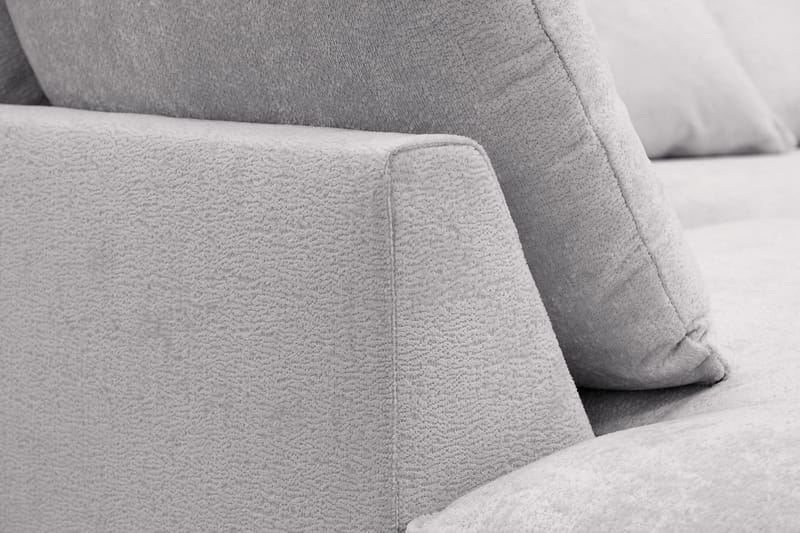 Rossita Lyx 6-sits Högervänd U-formad Extra djup Soffa med Divan och Schäslong i Chenille - Grå - Products - Möbler - Soffa - U-soffa