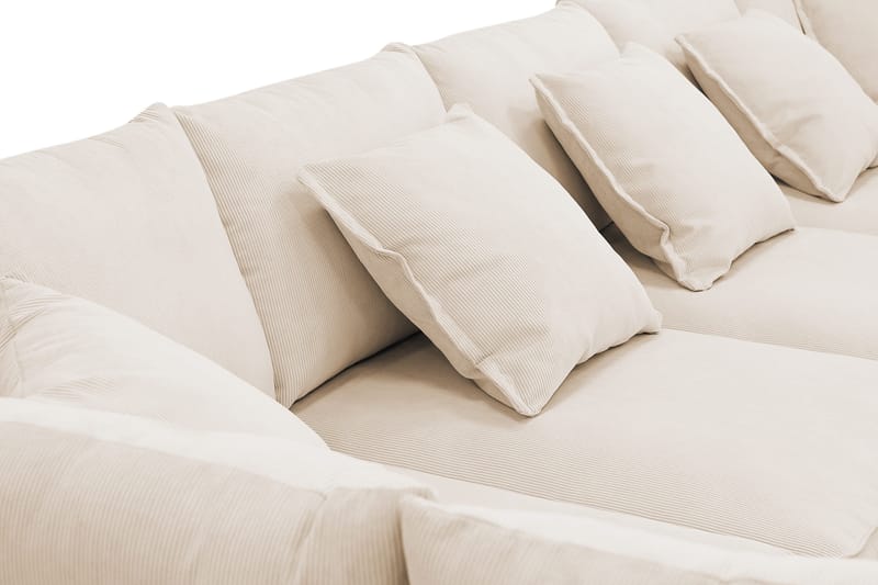 Rossita Lyx 6-sits Högervänd U-formad Extra djup Soffa med Divan och Schäslong i Manchester - Beige - Products - Möbler - Soffa - U-soffa