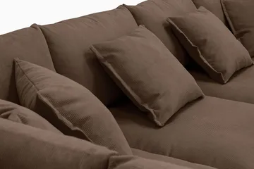 Rossita Lyx 6-sits Högervänd U-formad Extra djup Soffa med Divan och Schäslong i Manchester - Mörkbrun - Products - Möbler - Soffa - U-soffa
