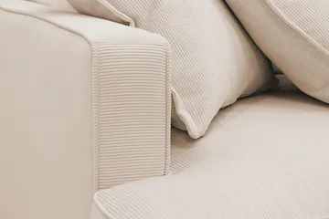 Rossita Lyx 6-sits Vänstervänd U-formad Extra djup Soffa med Divan och Schäslong i Manchester - Beige - Products - Möbler - Soffa - U-soffa