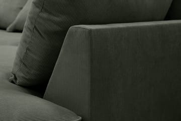 Rossita Lyx 6-sits Vänstervänd U-formad Extra djup Soffa med Divan och Schäslong i Manchester - Mörkgrön - Products - Möbler - Soffa - U-soffa