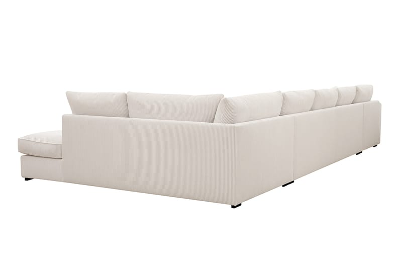 Rossita Lyx 6-sits Vänstervänd U-formad Extra djup Soffa med Divan och Schäslong i Manchester - Naturvit - Products - Möbler - Soffa - U-soffa