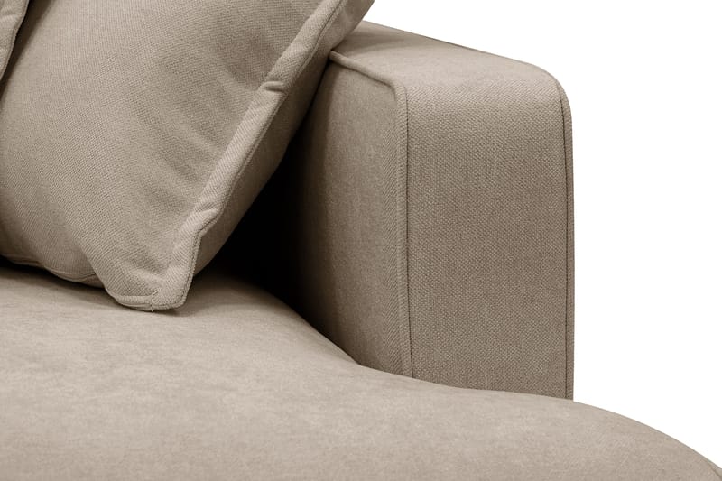 Rossita Lyx 6-sits Vänstervänd U-formad Extra djup Soffa med Divan och Schäslong i Tyg - Brun - Products - Möbler - Soffa - U-soffa