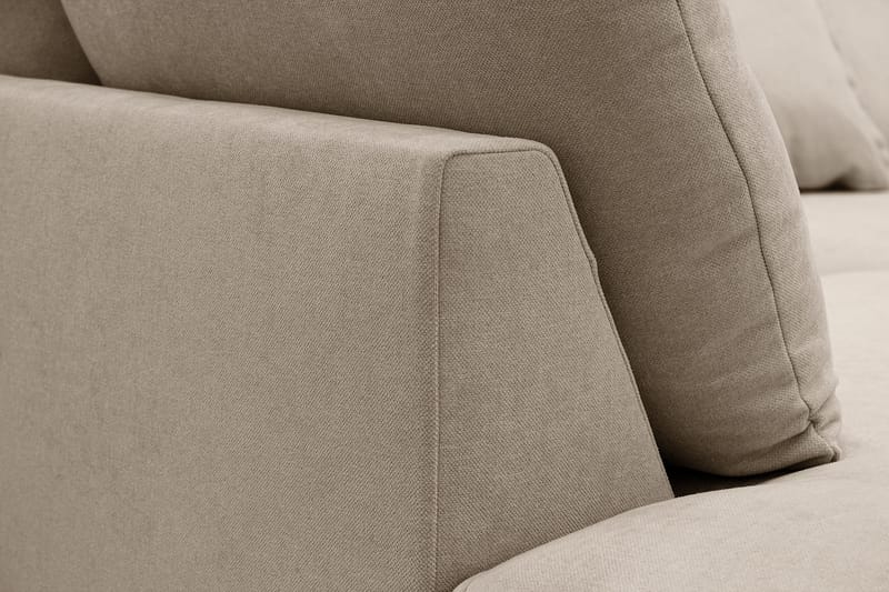 Rossita Lyx 6-sits Vänstervänd U-formad Extra djup Soffa med Divan och Schäslong i Tyg - Brun - Products - Möbler - Soffa - U-soffa