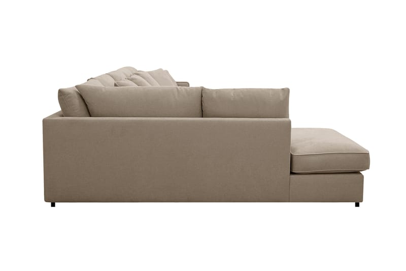 Rossita Lyx 6-sits Vänstervänd U-formad Extra djup Soffa med Divan och Schäslong i Tyg - Brun - Products - Möbler - Soffa - U-soffa