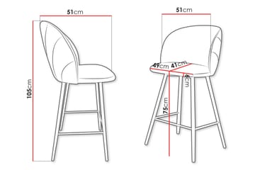 Aikka Barstol 105 cm - Grå - Products - Möbler - Fåtölj & stolar - Barstol & barpall