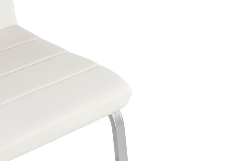 Cibus Matstol Konstläder - Vit/Krom - Products - Möbler - Fåtölj & stolar - Matstol & köksstol