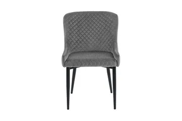 Colino Stol 2-Pack Sammet - Grå - Products - Möbler - Fåtölj & stolar - Matstol & köksstol