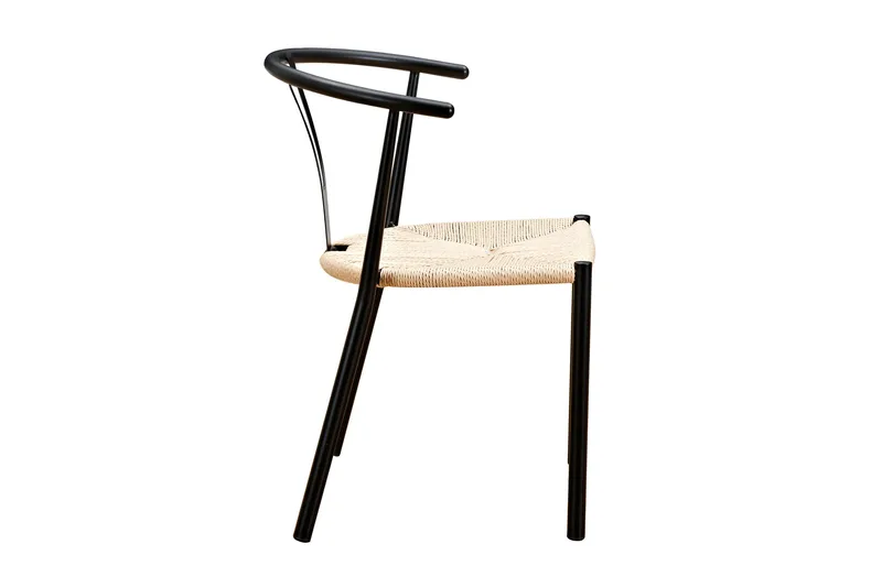 Elysia Matstol med Armstöd - Svart / Natur - Products - Möbler - Fåtölj & stolar - Karmstol