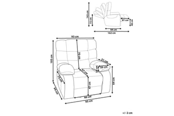 Elektrisk reclinerfåtölj Ares Ljusbeige - Ljusbeige - Products - Möbler - Fåtölj & stolar - Fåtölj - Biofåtölj & reclinerfåtölj