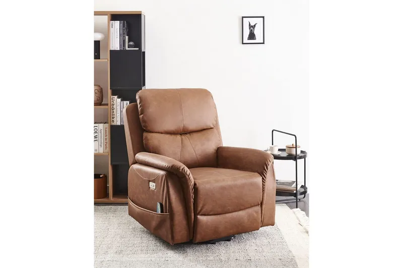 Elektrisk reclinerfåtölj Glorie Brun - Brun - Products - Möbler - Fåtölj & stolar - Fåtölj - Massagestol & massagefåtölj