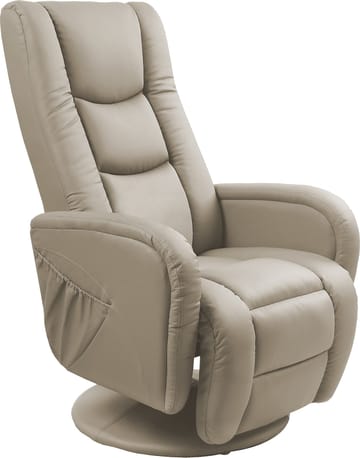 Massagefåtölj i beige PVC med fjärrkontroll - Cappuccino - Products - Möbler - Fåtölj & stolar - Fåtölj - Massagestol & massagefåtölj