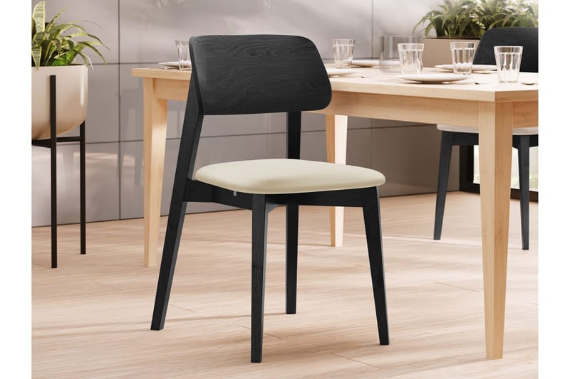 Ferrara Matstol - Beige/Svart - Products - Möbler - Fåtölj & stolar - Matstol & köksstol