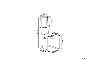 Greedin Matstol 2-pack - Konstläder/Grå - Products - Möbler - Fåtölj & stolar - Matstol & köksstol