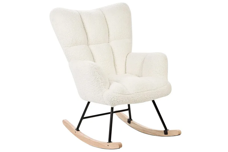 Gungstol Oulu - Vitt, svart, ljust trä - Products - Möbler - Fåtölj & stolar - Fåtölj