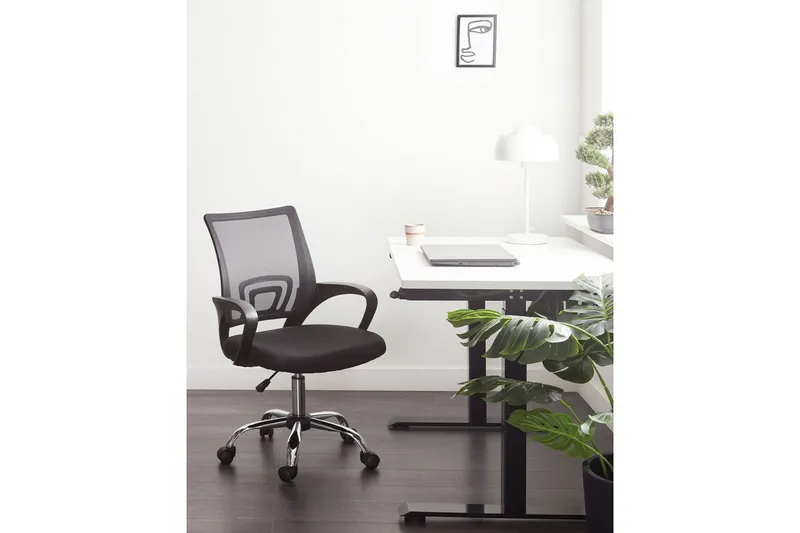 Kontorsstol Solid Svart/Silver - Svart/Silver - Products - Möbler - Fåtölj & stolar - Kontorsstol & skrivbordsstol