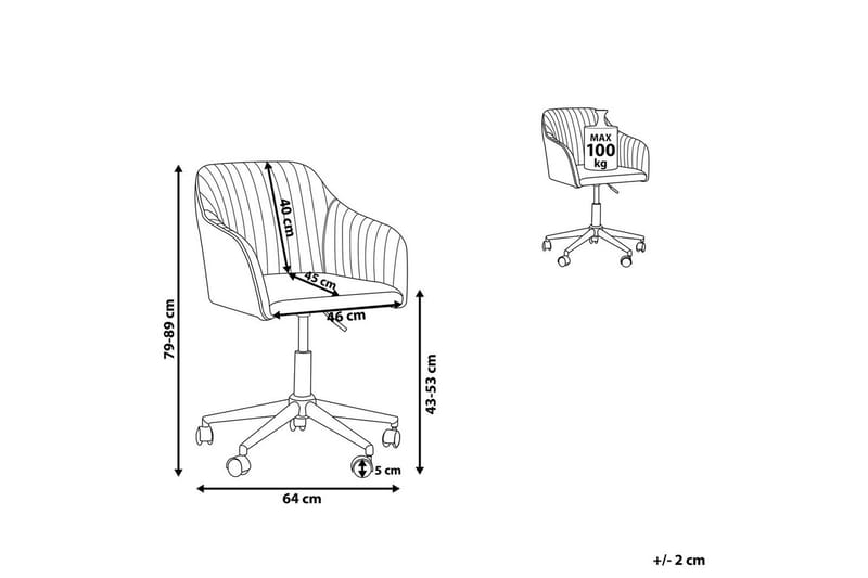 Kontorsstol Venice Beige/svart - Beige/svart - Products - Möbler - Fåtölj & stolar - Kontorsstol & skrivbordsstol