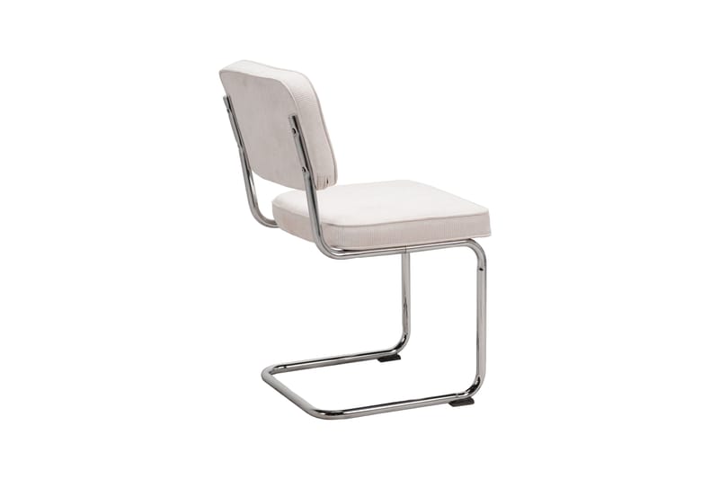 Milva Matstol i Manchester Retro - Beige/Krom - Products - Möbler - Fåtölj & stolar - Matstol & köksstol
