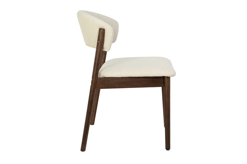 Nala Matstol i trä med tygsits - Valnöt/Beige - Products - Möbler - Fåtölj & stolar - Matstol & köksstol