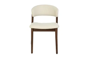 Nala Matstol i trä med tygsits - Valnöt/Beige - Products - Möbler - Fåtölj & stolar - Matstol & köksstol
