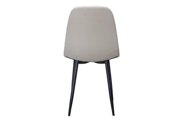 Nibe Matstol - Beige/Metallben Svart - Products - Möbler - Fåtölj & stolar - Matstol & köksstol