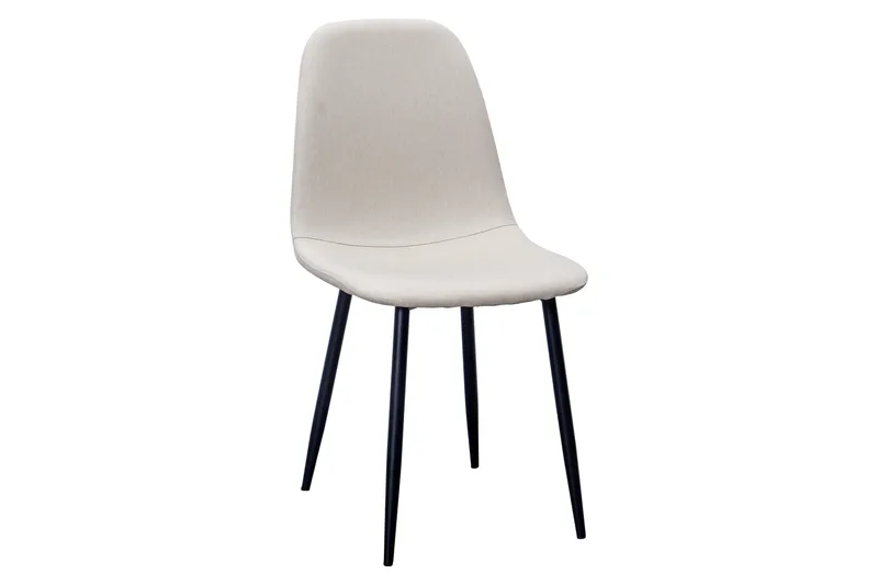 Nibe Matstol - Beige/Metallben Svart - Products - Möbler - Fåtölj & stolar - Matstol & köksstol