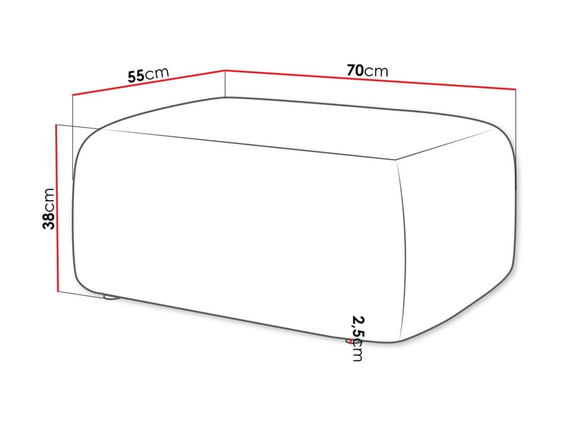 Barile Fotpall 70 cm - Brun - Products - Möbler - Fåtölj & stolar - Pall & puff - Fotpallar