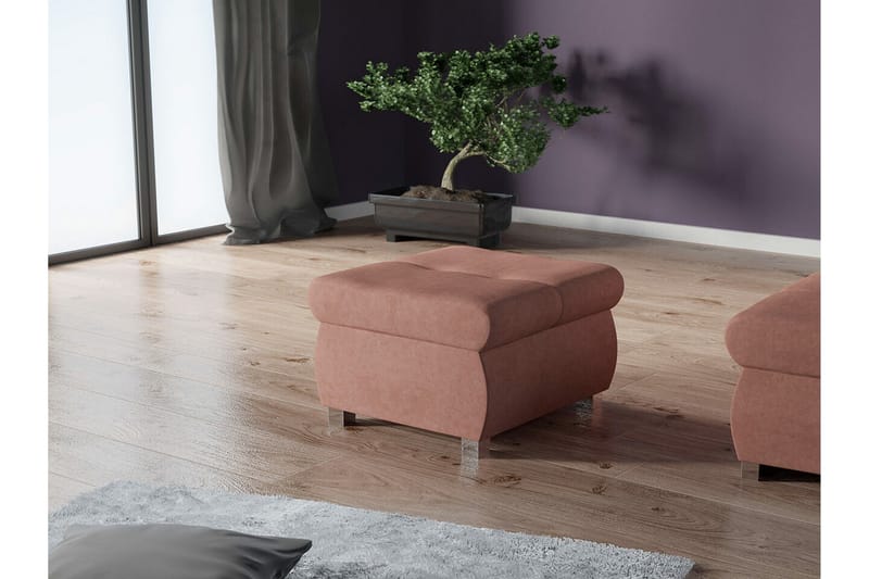 Cerys Fotpall 60 cm - Rosa - Products - Möbler - Fåtölj & stolar - Pall & puff - Fotpallar