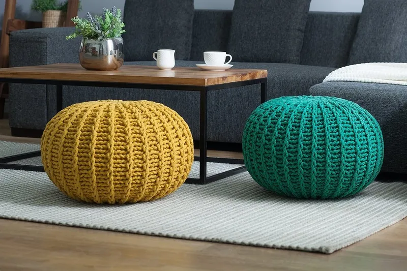 Conrad Ii Sittpuff 50 cm - Grön - Products - Möbler - Fåtölj & stolar - Pall & puff - Sittpuff