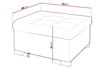 Dynir Fotpall 68 cm - Beige - Products - Möbler - Fåtölj & stolar - Pall & puff - Fotpallar