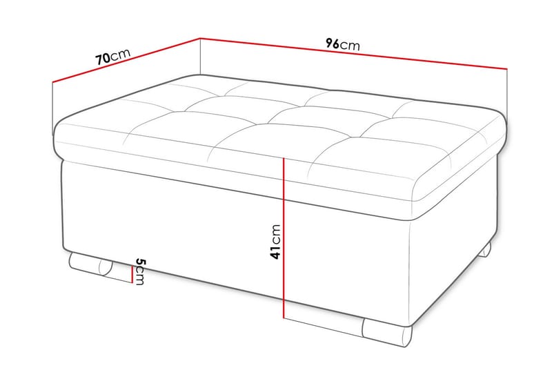 Dynir Fotpall 70 cm - Mörkgrå - Products - Möbler - Fåtölj & stolar - Pall & puff - Fotpallar