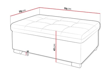 Dynir Fotpall 70 cm - Vit - Products - Möbler - Fåtölj & stolar - Pall & puff - Fotpallar