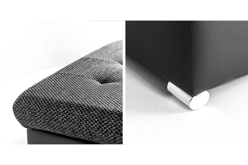 Dynir Fotpall 70 cm - Vit/Svart - Products - Möbler - Fåtölj & stolar - Pall & puff - Fotpallar