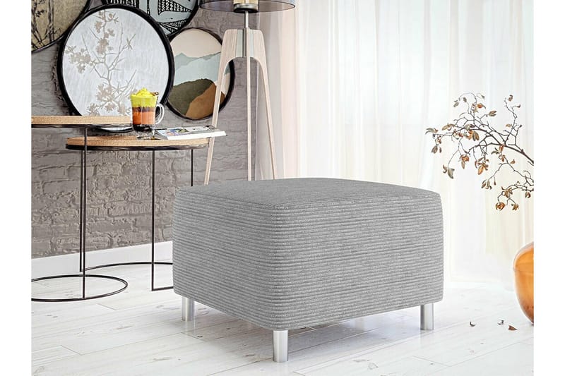 Kintore Fotpall 56 cm Light grey/Dark grey - Products - Möbler - Fåtölj & stolar - Pall & puff - Fotpallar