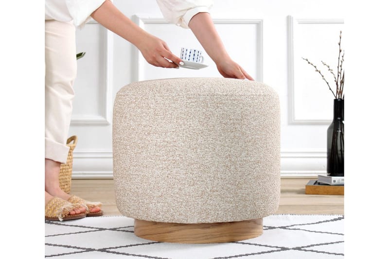 Namra Sittpuff 45 cm - Beige - Products - Möbler - Fåtölj & stolar - Pall & puff - Sittpuff