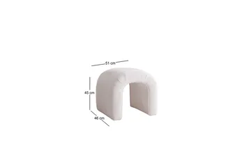 Ramdas Sittpuff 51 cm - Vit - Products - Möbler - Fåtölj & stolar - Pall & puff - Sittpuff