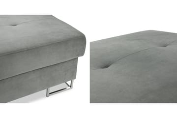 Reginia Fotpall 104 cm - Vit/Mörkgrå - Products - Möbler - Fåtölj & stolar - Pall & puff - Fotpallar