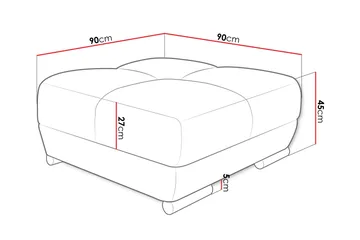 Simerly Fotpall 90 cm - Gul - Products - Möbler - Fåtölj & stolar - Pall & puff - Fotpallar