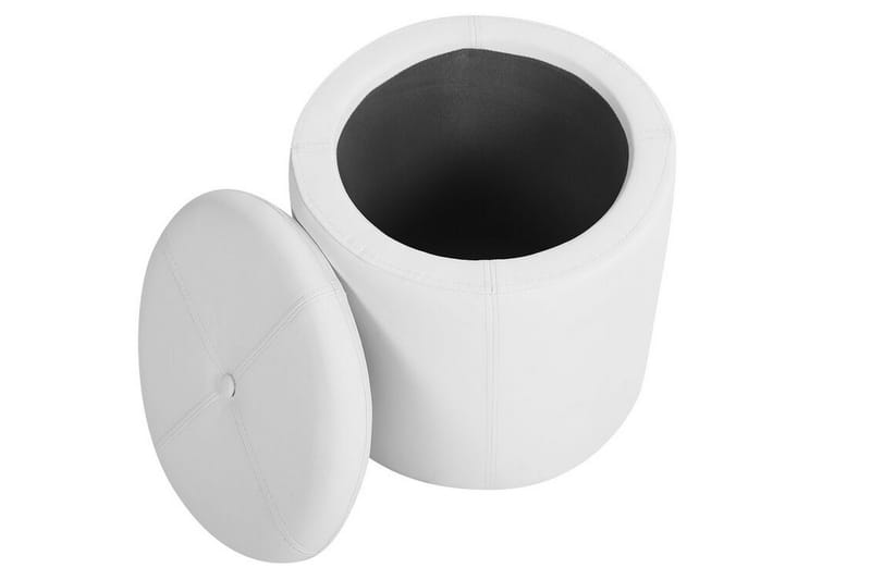 Syosset Fotpall med Förvaring - Vit - Products - Möbler - Fåtölj & stolar - Pall & puff - Fotpallar