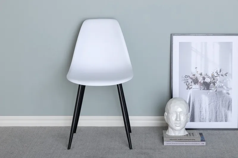 Polar Matstol - Vit/Svart - Products - Möbler - Fåtölj & stolar - Matstol & köksstol