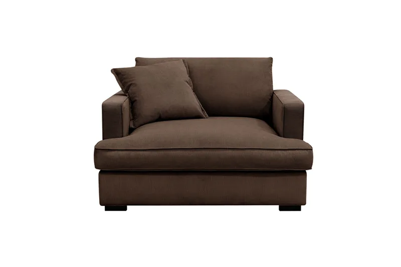 Rossita lyx Extra djup Fåtölj - Brun Manchester - Products - Möbler - Fåtölj & stolar - Fåtölj