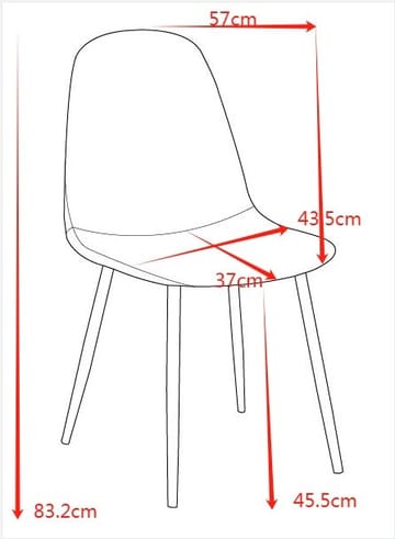 Stol i beige tyg med svarta ben - Carisma - beigegrå - Products - Möbler - Fåtölj & stolar - Matstol & köksstol