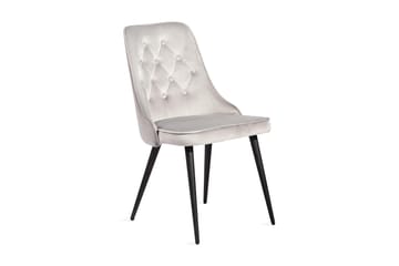Velvet Deluxe Sammetstol - Svart/Grå - Products - Möbler - Fåtölj & stolar - Matstol & köksstol