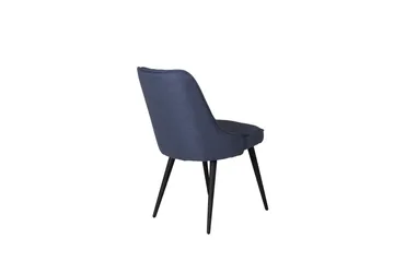 Velvet Deluxe Stol - Blå/Svart/Sammet - Products - Möbler - Fåtölj & stolar - Matstol & köksstol