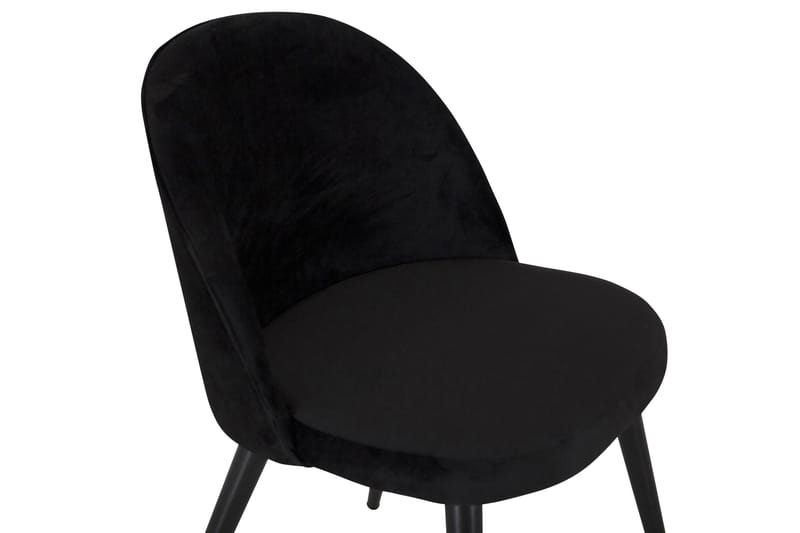 Velvet Köksstol Sammet - Svart - Products - Möbler - Fåtölj & stolar - Matstol & köksstol