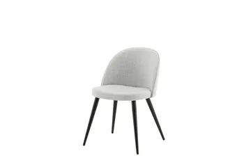 Velvet Matstol - Grå/Svart - Products - Möbler - Fåtölj & stolar - Matstol & köksstol