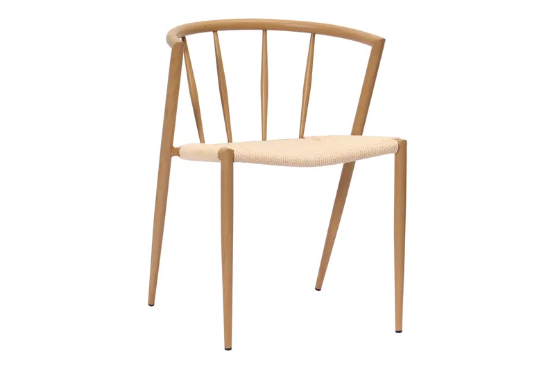 Winston Matstol - Beige / Metallben Ek - Products - Möbler - Fåtölj & stolar - Matstol & köksstol