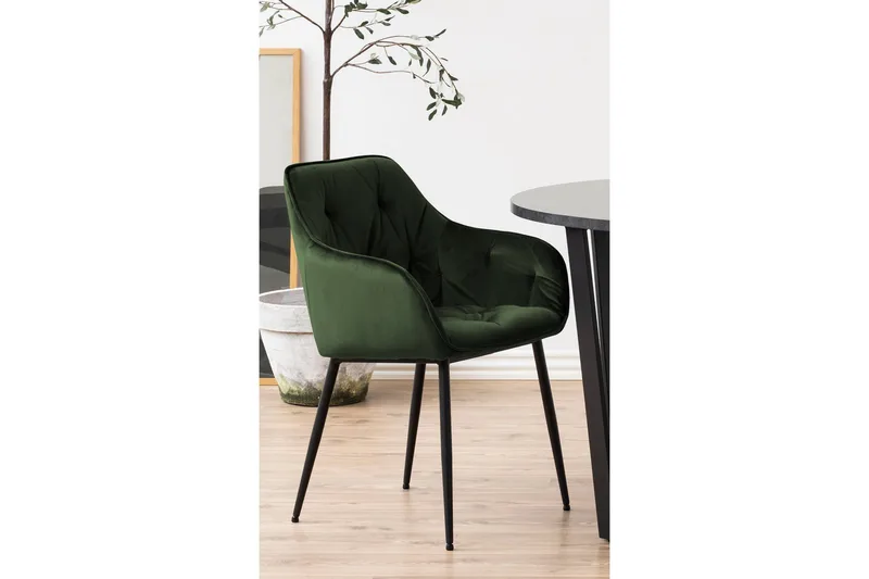 Zabinka Karmstol - Grön - Products - Möbler - Fåtölj & stolar - Karmstol