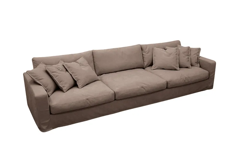 Valencia Extra Djup 5-sits Soffa med avtagbar och tvättbar klädsel - Mörkbrun - Products - Möbler - Soffa