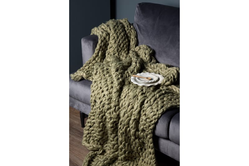 Kate Pläd 130x170 cm - Mörkgrön - Products - Textil & mattor - Filt & pläd